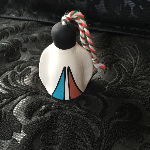 JEMEZ PUEBLO, NEW MEXICO NATIVE AMERICAN HANDCRAFTED  M TOSA (signed)  ORNAMENT - Picture 2 of 4